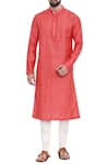 Buy_Mayank Modi - Men_White Linen Embroidered Kurta Set _at_Aza_Fashions