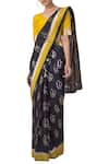 Buy_Ekaya x Masaba_Black Handwoven Silk Saree_at_Aza_Fashions