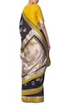 Shop_Ekaya x Masaba_Black Handwoven Silk Saree_at_Aza_Fashions