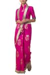 Buy_Ekaya x Masaba_Pink Handwoven Silk Saree_at_Aza_Fashions