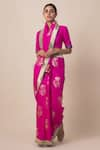 Buy_Ekaya x Masaba_Pink Handwoven Silk Saree_Online_at_Aza_Fashions