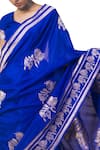 Buy_Ekaya x Masaba_Blue Handwoven Silk Saree_Online_at_Aza_Fashions