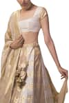 Ekaya x Masaba_Off White Silk Handwoven Lehenga Set_Online_at_Aza_Fashions