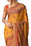 Shop_RI.Ritu Kumar_Yellow Silk Blend Embroidered Saree With Unstitched Blouse _Online_at_Aza_Fashions