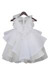 Shop_FAYON KIDS_White Net Layered Frock _at_Aza_Fashions