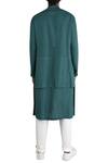 Shop_Antar Agni_Green Linen Layered Kurta_at_Aza_Fashions