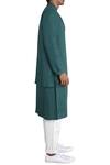 Shop_Antar Agni_Green Linen Layered Kurta_Online_at_Aza_Fashions