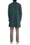 Shop_Antar Agni_Green Handwoven Cotton Jacket_at_Aza_Fashions