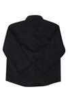 Shop_Partykles_Black Full Sleeves Cotton Shirt For Boys_at_Aza_Fashions