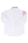 Shop_Partykles_White Cotton Color Block Shirt_at_Aza_Fashions