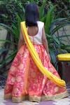 Shop_Kids Lane_Cream Silk Banarasi Lehenga Set _at_Aza_Fashions