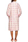 Shop_Swati Vijaivargie_Off White Cotton Silk Band Collar Floral Print Tunic _at_Aza_Fashions