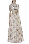 Mani Bhatia_Off White Round Printed Lehenga Blouse Set _Online_at_Aza_Fashions