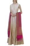 Buy_Samyukta Singhania_Pink Banarasi Silk Dupatta_Online_at_Aza_Fashions