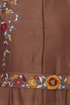 Alok & Harsh_Brown Chanderi Embroidered Anarkali_at_Aza_Fashions