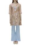Buy_Babita Malkani_Blue Neoprene Embellished Pant Set_Online_at_Aza_Fashions