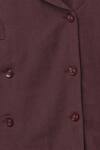 Chambray & Co._Wine Linen Double Breasted Blazer_at_Aza_Fashions