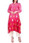 Buy_Abhijeet Khanna_Pink Chanderi Silk Kurta_at_Aza_Fashions