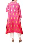 Shop_Abhijeet Khanna_Pink Chanderi Silk Kurta_at_Aza_Fashions