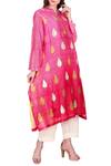 Abhijeet Khanna_Pink Chanderi Silk Kurta_Online_at_Aza_Fashions