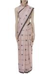 Sva By Sonam & Paras Modi_Peach Silk Printed Saree With Blouse_Online_at_Aza_Fashions
