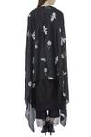 Shop_Sva By Sonam & Paras Modi_Black Silk Printed Cape,kurta And Pant Set_at_Aza_Fashions