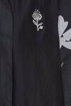 Sva By Sonam & Paras Modi_Black Silk Printed Cape,kurta And Pant Set_at_Aza_Fashions