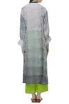 Shop_Rahul Singh_Green Cotton Silk Notched Shibori Kurta Set _at_Aza_Fashions