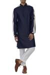 Buy_Kunal Rawal_Blue Denim Kurta_at_Aza_Fashions