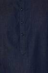Kunal Rawal_Blue Denim Kurta_at_Aza_Fashions