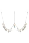 Shop_Just Shradhas_Gold Plated Stone Mathapatti _at_Aza_Fashions
