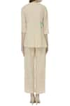 Shop_Shagun Manchanda_Beige Linen Round Short Kurta  _at_Aza_Fashions