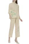 Buy_Shagun Manchanda_Beige Linen Straight Pants  _at_Aza_Fashions