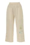 Shop_Shagun Manchanda_Beige Linen Straight Pants  _at_Aza_Fashions