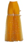 Shop_Preeti S Kapoor_Orange Dupion Round Embellished Kurta Sharara Set _Online_at_Aza_Fashions