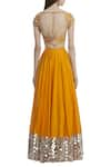 Shop_Preeti S Kapoor_Orange Dupion Sweetheart Neck Embellished Lehenga Set _at_Aza_Fashions