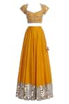 Buy_Preeti S Kapoor_Orange Dupion Sweetheart Neck Embellished Lehenga Set _Online_at_Aza_Fashions