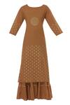 Buy_Samyukta Singhania_Orange Cotton Printed Kurta Sharara Set_Online_at_Aza_Fashions