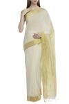 Buy_Anka_Cream Cotton Saree With Running Blouse_at_Aza_Fashions
