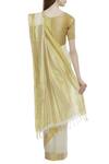 Shop_Anka_Cream Cotton Saree With Running Blouse_at_Aza_Fashions