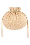 Buy_Lovetobag_Beige Embellished Potli Pouch_at_Aza_Fashions