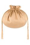 Shop_Lovetobag_Beige Embellished Potli Pouch_at_Aza_Fashions