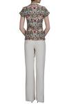 Shop_Varun Bahl_White Raw Silk Round Embroidered Jacket Pant Ser_at_Aza_Fashions