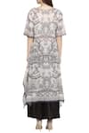Shop_So US By Sougatpaul_Black Round Neck Printed Kurta Palazzo Set  _at_Aza_Fashions