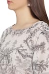 Buy_So US By Sougatpaul_Black Round Neck Printed Kurta Palazzo Set  _Online_at_Aza_Fashions