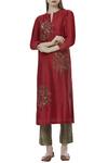 Buy_Abhijeet Khanna_Silk Chanderi Embroidered Tunic_at_Aza_Fashions