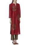 Abhijeet Khanna_Silk Chanderi Embroidered Tunic_Online_at_Aza_Fashions