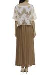 Shop_Nautanky_Brown French Net Textured Skirt Set_at_Aza_Fashions