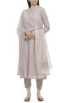 Buy_Tokree_Beige Cotton Mulmul Straight Kurta Set_at_Aza_Fashions