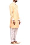 Arihant Rai Sinha_Cream Gicha Silk Textured Kurta Set_Online_at_Aza_Fashions
